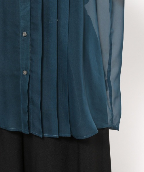 HARE(ハレ)の「シアープリーツシャツ(HARE)(シャツ/ブラウス・レディース・パープル/ホワイト/ブラック/ブルー/オレンジ・FREE)」の11枚目の写真