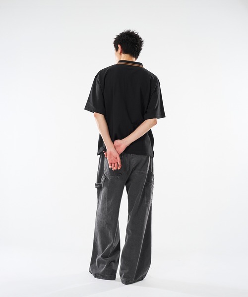 kutir（クティール）の「VINTAGE LIKE OVER DYE PAINTER BAGGY DENIM／ヴィンテージライクオーバーダイペインターバギーデニム（デニムパンツ・メンズ・ブラック/カーキ/グレー/インディゴブルー・MEDIUM/LARGE/SMALL）」の22枚目の写真