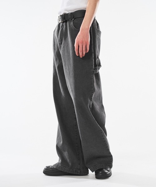 kutir（クティール）の「VINTAGE LIKE OVER DYE PAINTER BAGGY DENIM／ヴィンテージライクオーバーダイペインターバギーデニム（デニムパンツ・メンズ・ブラック/カーキ/グレー/インディゴブルー・MEDIUM/LARGE/SMALL）」の18枚目の写真