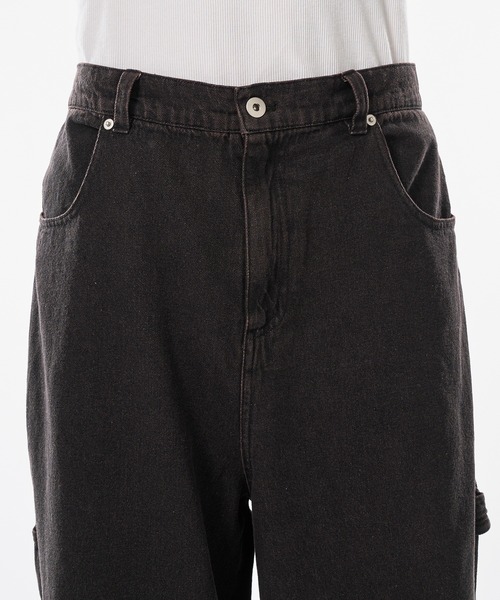 kutir（クティール）の「VINTAGE LIKE OVER DYE PAINTER BAGGY DENIM／ヴィンテージライクオーバーダイペインターバギーデニム（デニムパンツ・メンズ・ブラック/カーキ/グレー/インディゴブルー・MEDIUM/LARGE/SMALL）」の11枚目の写真