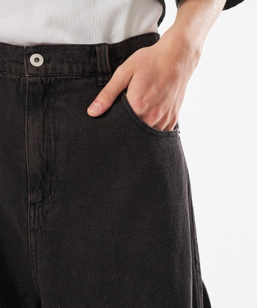 kutir（クティール）の「VINTAGE LIKE OVER DYE PAINTER BAGGY DENIM／ヴィンテージライクオーバーダイペインターバギーデニム（デニムパンツ・メンズ・ブラック/カーキ/グレー/インディゴブルー・MEDIUM/LARGE/SMALL）」の12枚目の写真