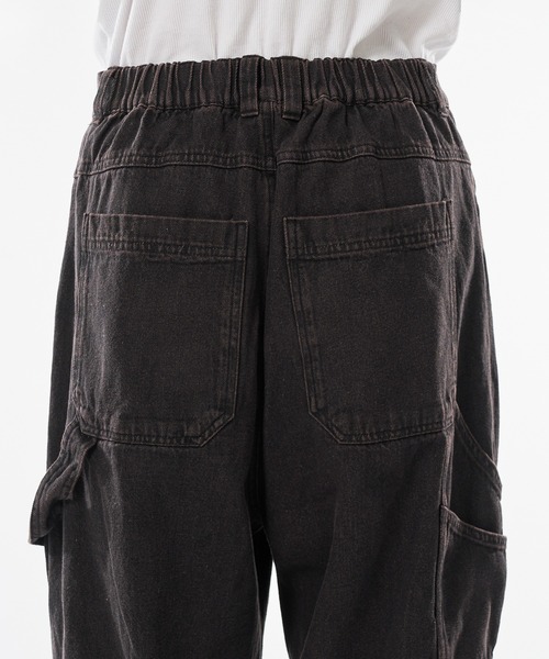 kutir（クティール）の「VINTAGE LIKE OVER DYE PAINTER BAGGY DENIM／ヴィンテージライクオーバーダイペインターバギーデニム（デニムパンツ・メンズ・ブラック/カーキ/グレー/インディゴブルー・MEDIUM/LARGE/SMALL）」の13枚目の写真