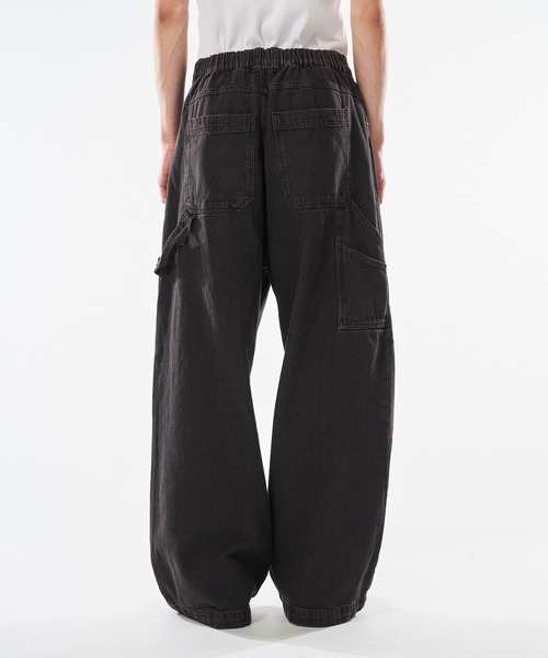 kutir（クティール）の「VINTAGE LIKE OVER DYE PAINTER BAGGY DENIM／ヴィンテージライクオーバーダイペインターバギーデニム（デニムパンツ・メンズ・ブラック/カーキ/グレー/インディゴブルー・MEDIUM/LARGE/SMALL）」の7枚目の写真