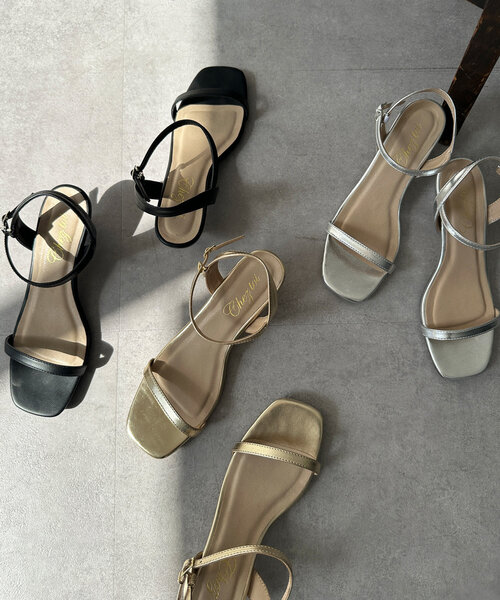 Chez toi（シェトワ）の「キャシャストラップピンヒール（サンダル・レディース・ゴールド/ブラック/シルバー・SMALL/MEDIUM/LARGE）」の4枚目の写真