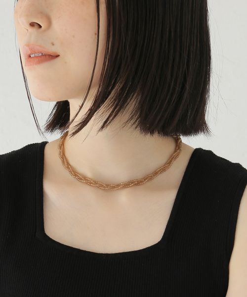 JOURNAL STANDARD relume（ジャーナルスタンダード　レリューム）の「RELUME 2レンガラスネックレス（ネックレス・レディース・その他/レッド/ブラック/ブラウン・FREE）」の2枚目の写真