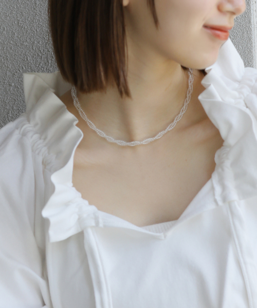 JOURNAL STANDARD relume（ジャーナルスタンダード　レリューム）の「RELUME 2レンガラスネックレス（ネックレス・レディース・その他/レッド/ブラック/ブラウン・FREE）」の4枚目の写真