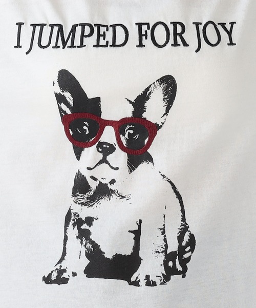 INTERPLANET（インタープラネット）の「DOGプリントTシャツ（Tシャツ/カットソー・レディース・オフホワイト/チャコールグレー/パープル・MEDIUM/LARGE）」の13枚目の写真