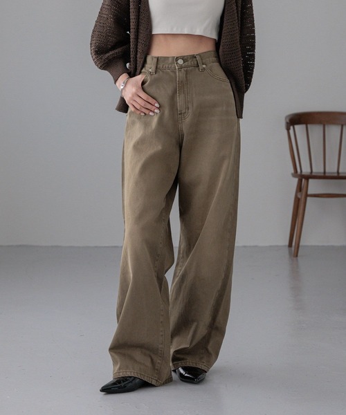 LOWRYS FARM(ローリーズファーム)の「カラーデニムパンツ 452481(デニムパンツ・レディース・ベージュ/ブラウン/キャメル/ブラウン系その他・SMALL/MEDIUM/LARGE)」の3枚目の写真