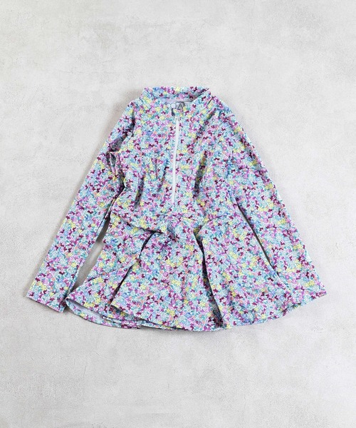 Ocean&Ground（オーシャン&グラウンド）の「【UVカット】ラッシュワンピース水着（水着・キッズ・マルチ/ストライプ・80/90/100/110/120/130/140）」の2枚目の写真