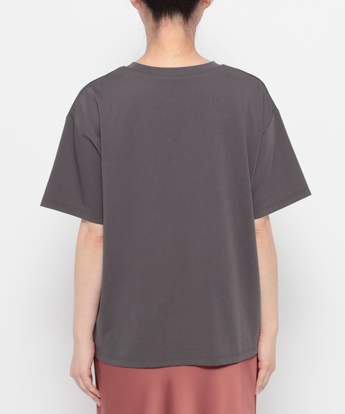 mysty woman（ミスティウーマン）の「ダブルロゴプリントTシャツ　491006（Tシャツ/カットソー・レディース・ブラック/オフホワイト/グレー・FREE）」の11枚目の写真