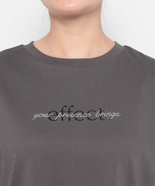 mysty woman（ミスティウーマン）の「ダブルロゴプリントTシャツ　491006（Tシャツ/カットソー・レディース・ブラック/オフホワイト/グレー・FREE）」の12枚目の写真