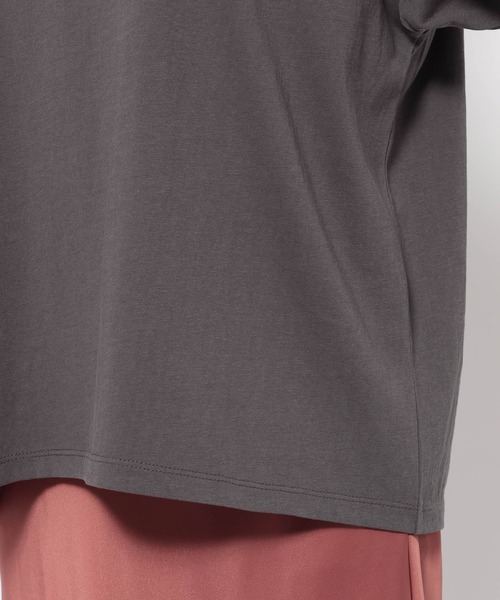 mysty woman（ミスティウーマン）の「ダブルロゴプリントTシャツ　491006（Tシャツ/カットソー・レディース・ブラック/オフホワイト/グレー・FREE）」の14枚目の写真