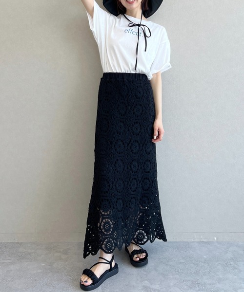 mysty woman（ミスティウーマン）の「ダブルロゴプリントTシャツ　491006（Tシャツ/カットソー・レディース・ブラック/オフホワイト/グレー・FREE）」の20枚目の写真