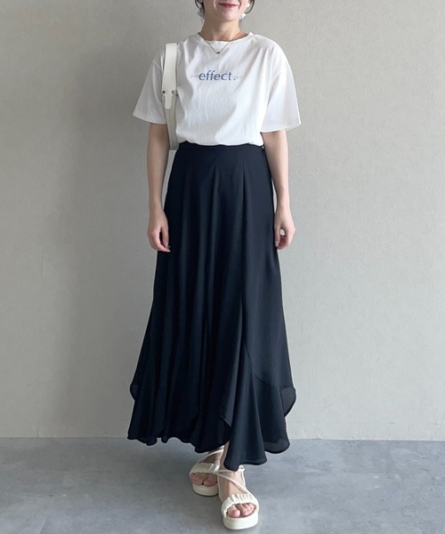 mysty woman（ミスティウーマン）の「ダブルロゴプリントTシャツ　491006（Tシャツ/カットソー・レディース・ブラック/オフホワイト/グレー・FREE）」の22枚目の写真