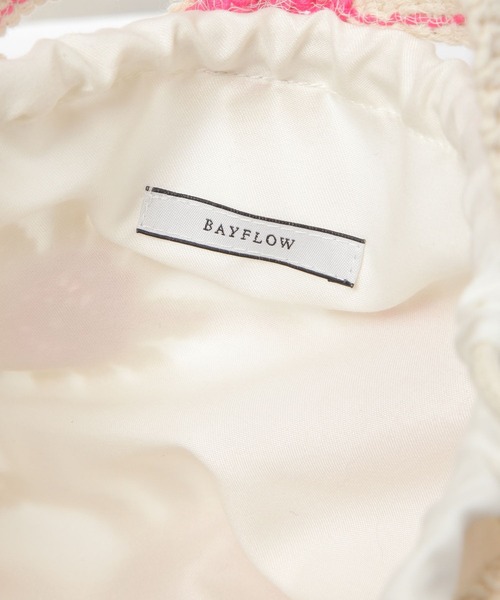 BAYFLOW（ベイフロー）の「フラワークロシェ巾着トート（トートバッグ・レディース・ピンク/ライトグリーン・FREE）」の13枚目の写真