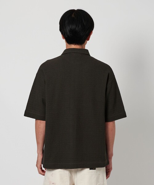 BEAUTY&YOUTH UNITED ARROWS(ビューティーアンドユースユナイテッドアローズ)の「パナマ ショートスリーブ ニットシャツ(カーディガン/ボレロ・メンズ・ダークグレー/ナチュラル・XL/M/S/L)」の11枚目の写真