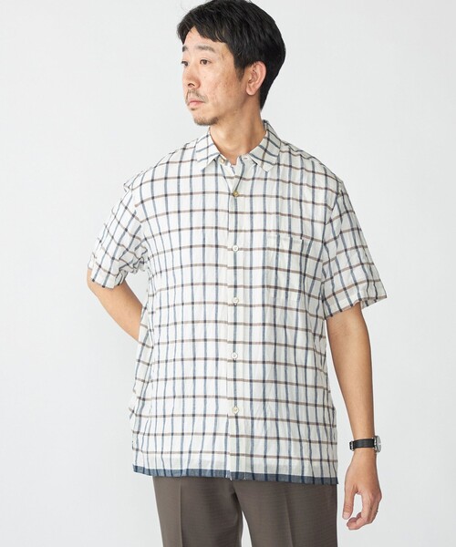 SHIPS(シップス)の「SHIPS: インディア レギュラーカラー ショートスリーブ シャツ(シャツ/ブラウス・メンズ・コバルトブルー/ホワイト系/ブラウン系・SMALL/MEDIUM/LARGE/X-LARGE)」の17枚目の写真