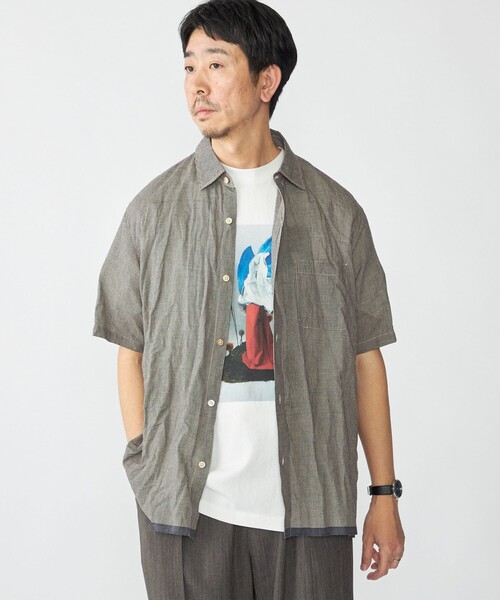 SHIPS(シップス)の「SHIPS: インディア レギュラーカラー ショートスリーブ シャツ(シャツ/ブラウス・メンズ・コバルトブルー/ホワイト系/ブラウン系・SMALL/MEDIUM/LARGE/X-LARGE)」の14枚目の写真