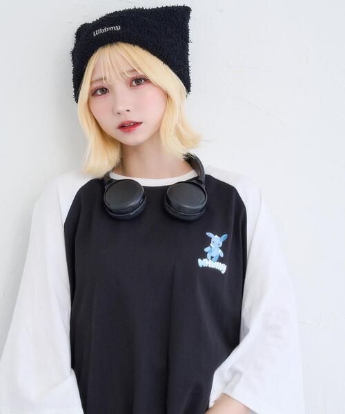 Whinny(ホワイニー)の「Whinny/闇うさぎを心臓に灯すティー(Tシャツ/カットソー・レディース・ホワイト/ブラック/サックスブルー・FREE)」の11枚目の写真