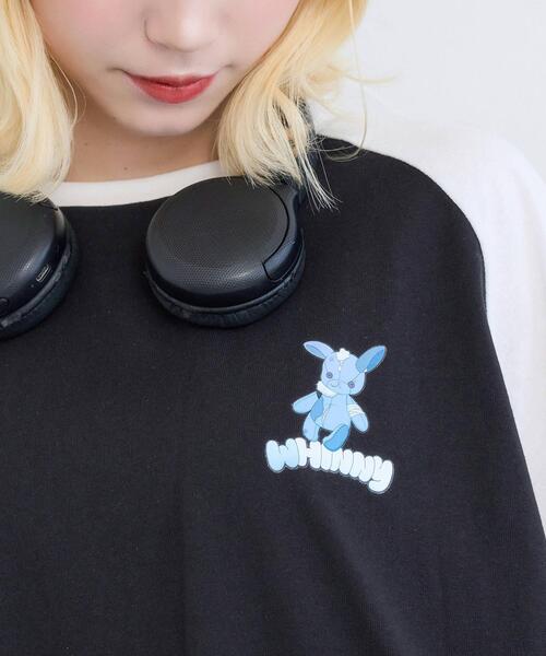 Whinny(ホワイニー)の「Whinny/闇うさぎを心臓に灯すティー(Tシャツ/カットソー・レディース・ホワイト/ブラック/サックスブルー・FREE)」の14枚目の写真