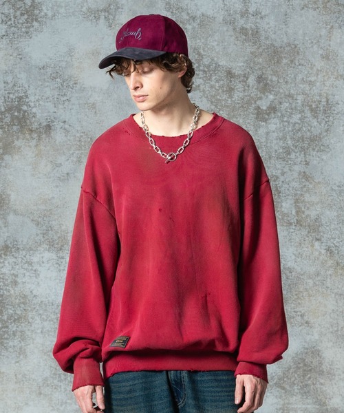 glamb（グラム）の「Acid Sweat / アシッドスウェット（スウェット・メンズ・ブラック/グレー/レッド・S/M/L）」の3枚目の写真