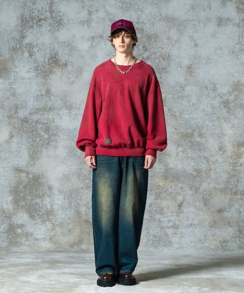 glamb（グラム）の「Acid Sweat / アシッドスウェット（スウェット・メンズ・ブラック/グレー/レッド・S/M/L）」の11枚目の写真