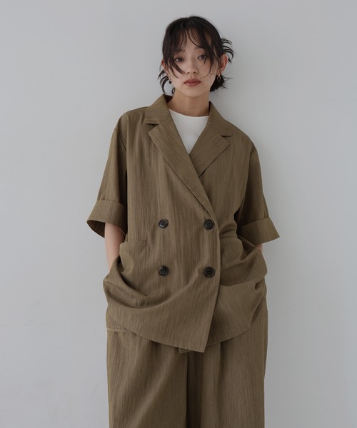 リネン✨リジェール　linen w jacket　ダブルジャケット リネン✨リジェール linen w jacket ダブルジャケット