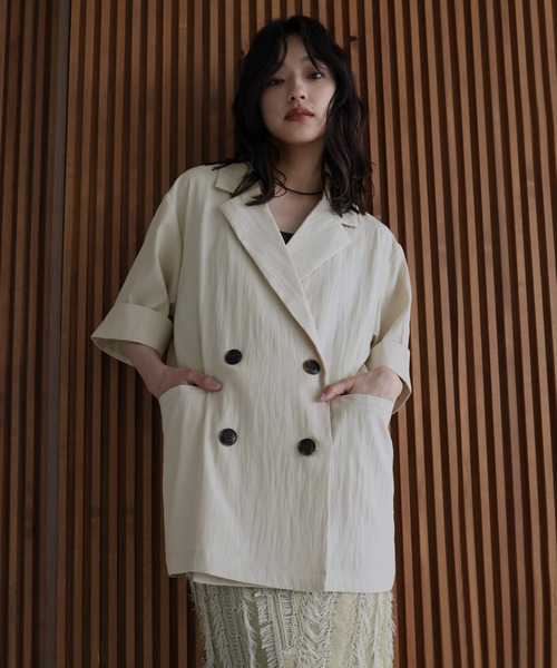 LUDIC PARK｜リネンライク半袖ジャケット | Rakuten Fashion