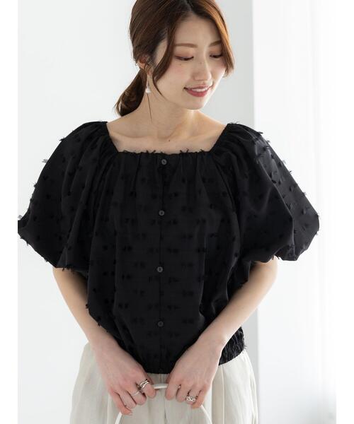 Te chichi（テチチ）の「リボンジャガード2WAYブラウス（シャツ/ブラウス・レディース・ブラック/オフホワイト・F）」の5枚目の写真