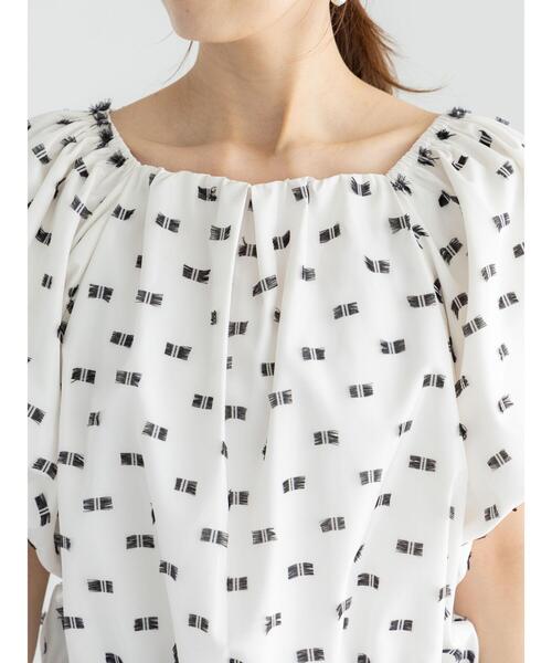 Te chichi（テチチ）の「リボンジャガード2WAYブラウス（シャツ/ブラウス・レディース・ブラック/オフホワイト・F）」の11枚目の写真