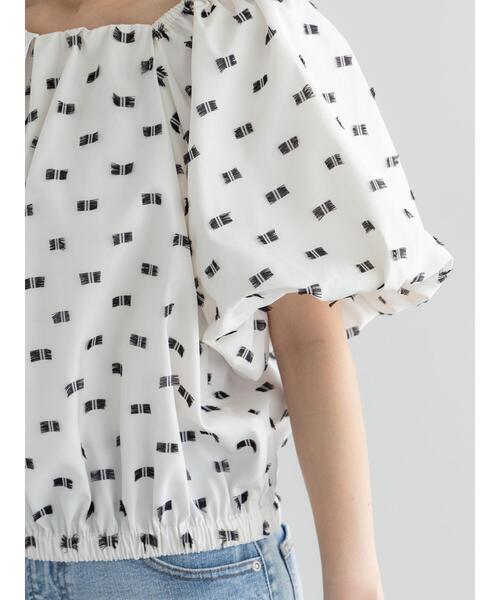 Te chichi（テチチ）の「リボンジャガード2WAYブラウス（シャツ/ブラウス・レディース・ブラック/オフホワイト・F）」の13枚目の写真