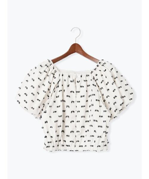 Te chichi（テチチ）の「リボンジャガード2WAYブラウス（シャツ/ブラウス・レディース・ブラック/オフホワイト・F）」の14枚目の写真