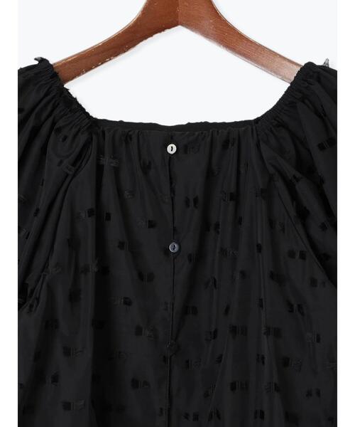 Te chichi（テチチ）の「リボンジャガード2WAYブラウス（シャツ/ブラウス・レディース・ブラック/オフホワイト・F）」の17枚目の写真