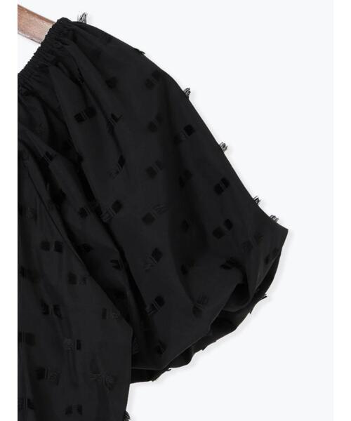 Te chichi（テチチ）の「リボンジャガード2WAYブラウス（シャツ/ブラウス・レディース・ブラック/オフホワイト・F）」の18枚目の写真