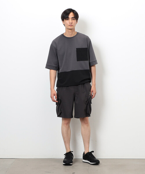 COMME CA ISM(コムサイズム)の「「Daily TECH Series」 クイックドライ コンビデザインTシャツ(Tシャツ/カットソー・メンズ・チャコール/ブラック・MEDIUM/LARGE)」の7枚目の写真