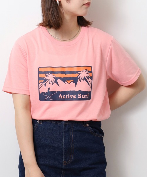 FUNALIVE(ファンアライブ)の「フロントプリントTシャツ UVカット COOL&DRY(Tシャツ/カットソー・メンズ・オフホワイト/ホワイト系その他2/グレイッシュブルー/グレイッシュベージュ/ミント/ネイビー系/スミクロ/ブラック系その他2/ホワイト/ブラック/ピンク/イエロー・M/LL/L)」の12枚目の写真