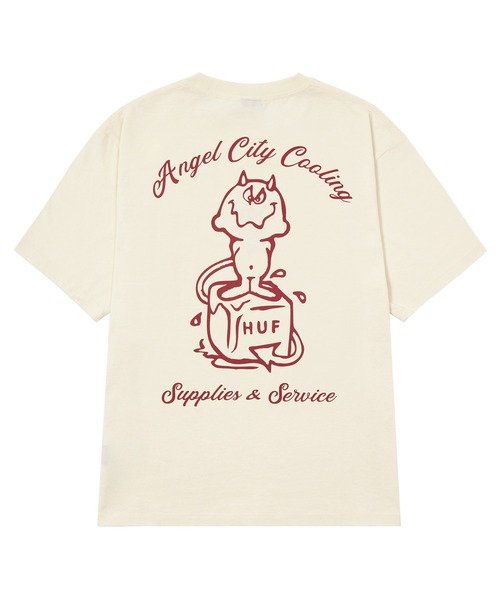 HUF（ハフ）の「SUPPLIES & SERVICE TEE（Tシャツ/カットソー・メンズ・ブラック/ナチュラル/ホワイト・XXL/XL/L/M/S/XS）」の5枚目の写真