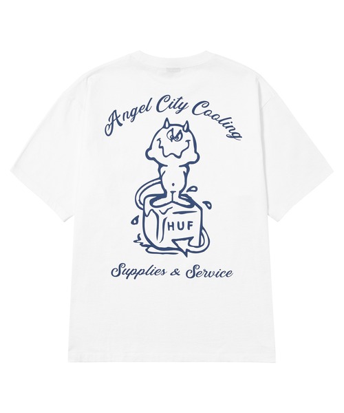 HUF（ハフ）の「SUPPLIES & SERVICE TEE（Tシャツ/カットソー・メンズ・ブラック/ナチュラル/ホワイト・XXL/XL/L/M/S/XS）」の9枚目の写真