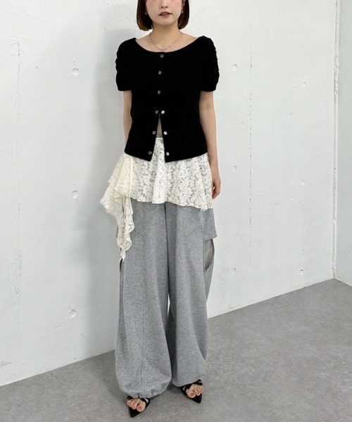 archives（アルシーヴ）の「花柄アソートワッフルカットＴＯＰＳ（Tシャツ/カットソー・レディース・アイボリー/ブラック/グレー/ブルー・MEDIUM）」の14枚目の写真