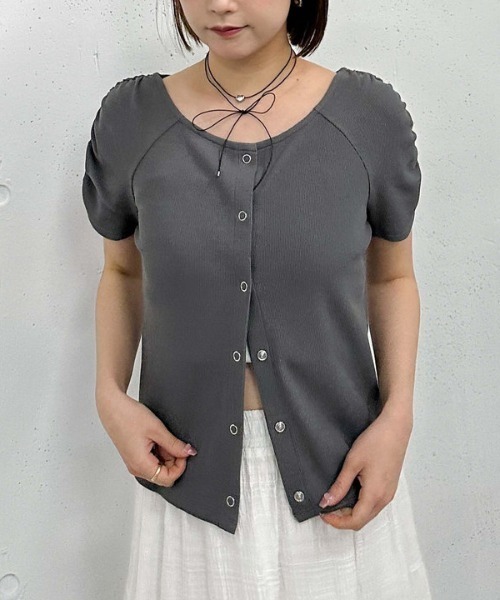 archives（アルシーヴ）の「花柄アソートワッフルカットＴＯＰＳ（Tシャツ/カットソー・レディース・アイボリー/ブラック/グレー/ブルー・MEDIUM）」の17枚目の写真