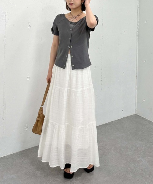 archives（アルシーヴ）の「花柄アソートワッフルカットＴＯＰＳ（Tシャツ/カットソー・レディース・アイボリー/ブラック/グレー/ブルー・MEDIUM）」の20枚目の写真