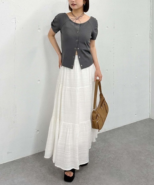 archives（アルシーヴ）の「花柄アソートワッフルカットＴＯＰＳ（Tシャツ/カットソー・レディース・アイボリー/ブラック/グレー/ブルー・MEDIUM）」の22枚目の写真