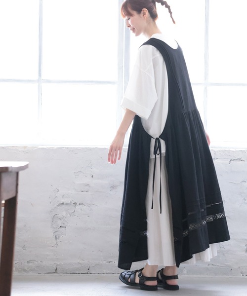 soulberry(ソウルベリー)の「かさねるワンピース(ワンピース・レディース・ブラック・LL~3L/M~L/4L~5L)」の10枚目の写真