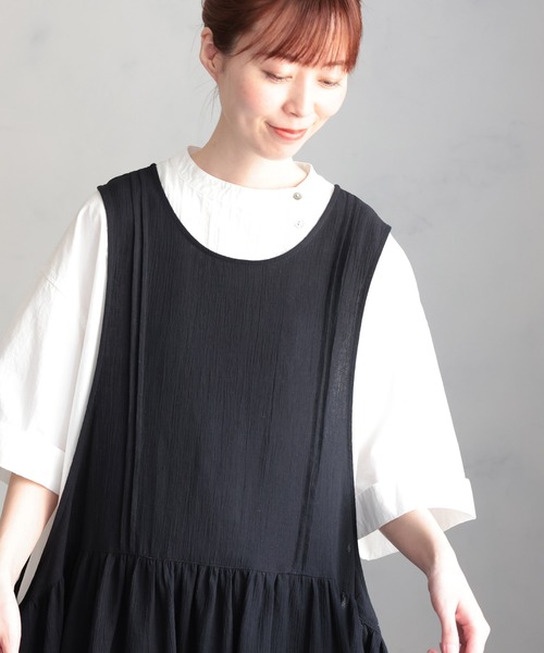 soulberry(ソウルベリー)の「かさねるワンピース(ワンピース・レディース・ブラック・LL~3L/M~L/4L~5L)」の4枚目の写真