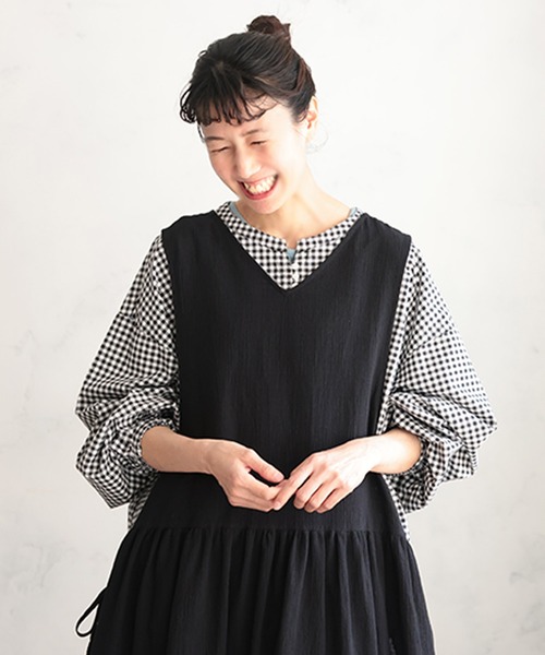 soulberry(ソウルベリー)の「かさねるワンピース(ワンピース・レディース・ブラック・LL~3L/M~L/4L~5L)」の17枚目の写真