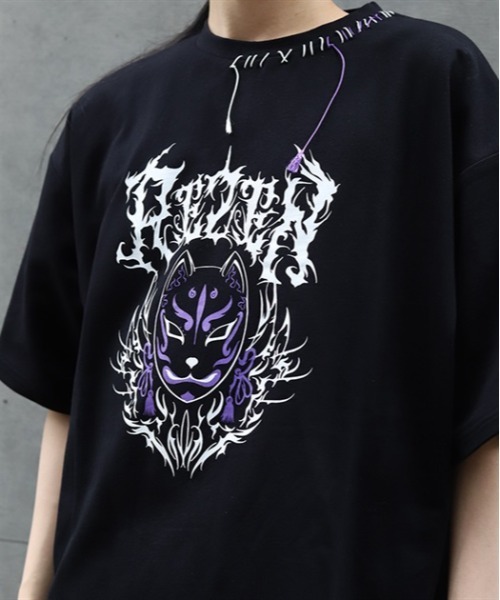 セール】狐面ロゴプリント半袖Tシャツ（Tシャツ/カットソー）｜REZEN