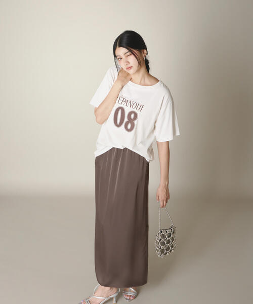 PROPORTION BODY DRESSING（プロポーションボディドレッシング）の「マットサテンスリットスカート / 1215220613（スカート・レディース・ベージュ/ブラウン・MEDIUM/P/S）」の17枚目の写真