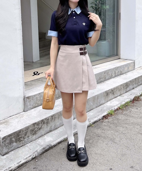 INGNI（イング）の「サイドベルトラッププリーツスカパン（スカート・レディース・ブラック/グレー/ベージュ・FREE）」の8枚目の写真