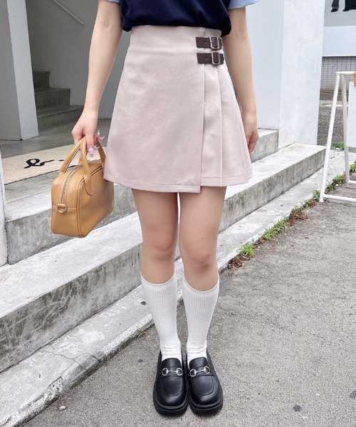 INGNI（イング）の「サイドベルトラッププリーツスカパン（スカート・レディース・ブラック/グレー/ベージュ・FREE）」の6枚目の写真