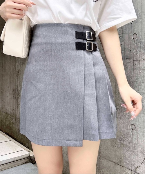 INGNI（イング）の「サイドベルトラッププリーツスカパン（スカート・レディース・ブラック/グレー/ベージュ・FREE）」の13枚目の写真